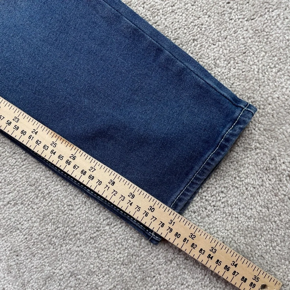 True Religion Jeans Mens 36x31 Blue Geno Relaxed Slim Flap Pockets Stretch Denim